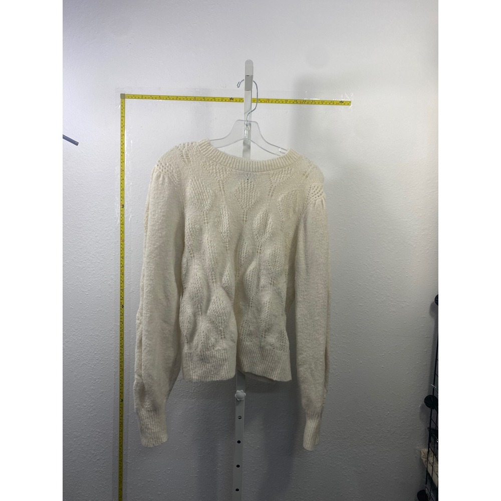 Old Navy Cream Cable Knit Sweater Womens Large Tall Ivory Go-Recycled Pullover